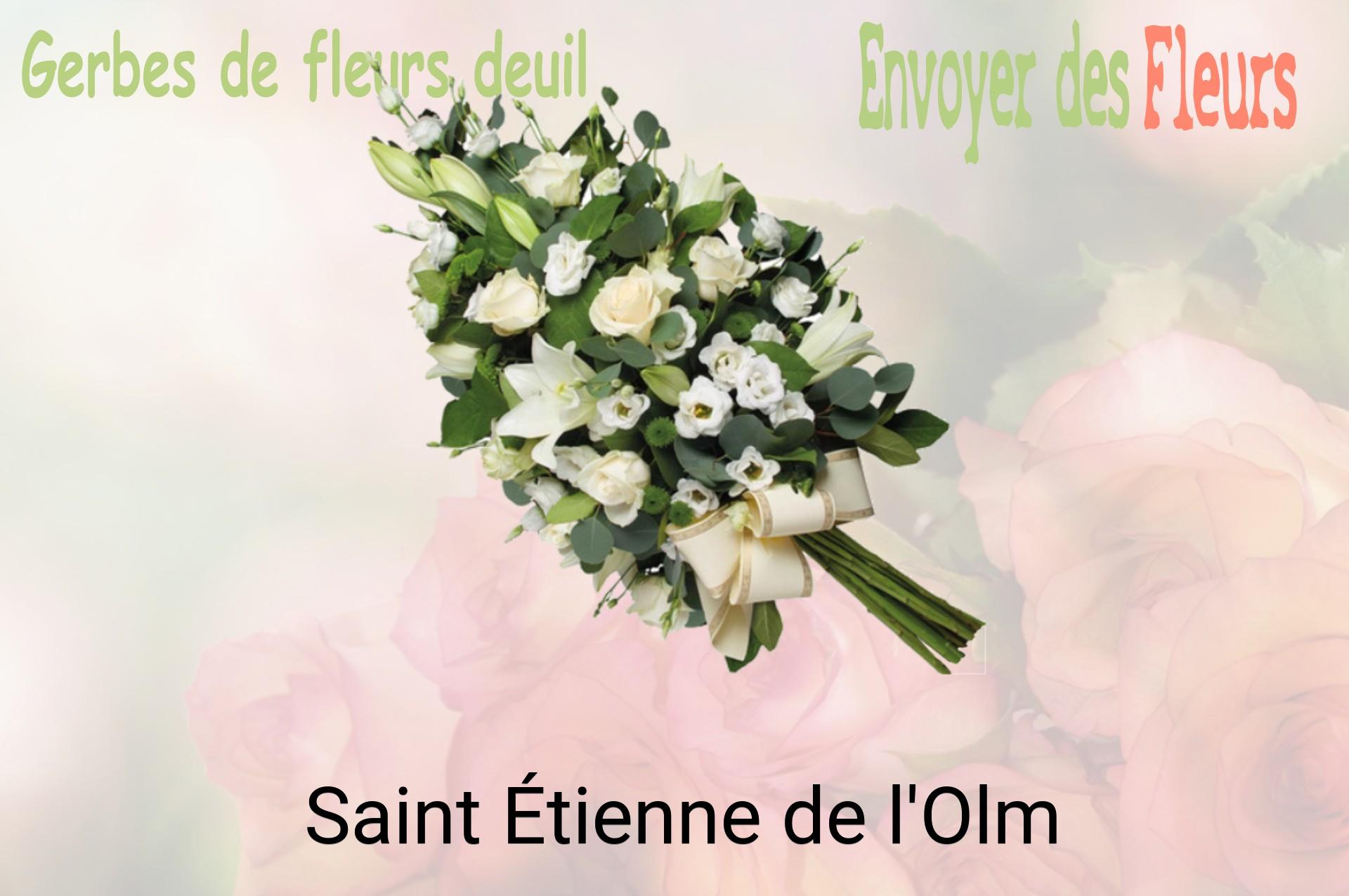 Gerbe de fleurs de deuil livrée à Saint-Étienne-de-l'Olm
